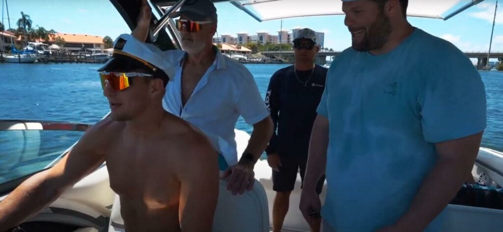 Gronk and Tom George Yacht Group's Boating Adventure